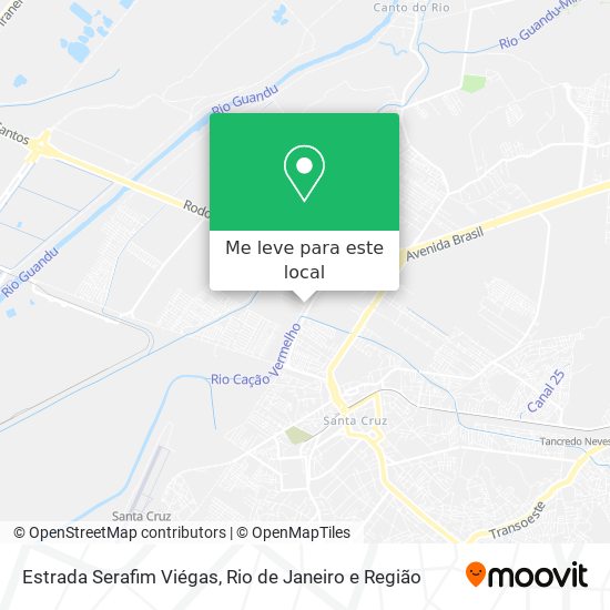 Estrada Serafim Viégas mapa