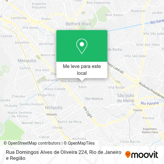 Rua Domingos Alves de Oliveira 224 mapa