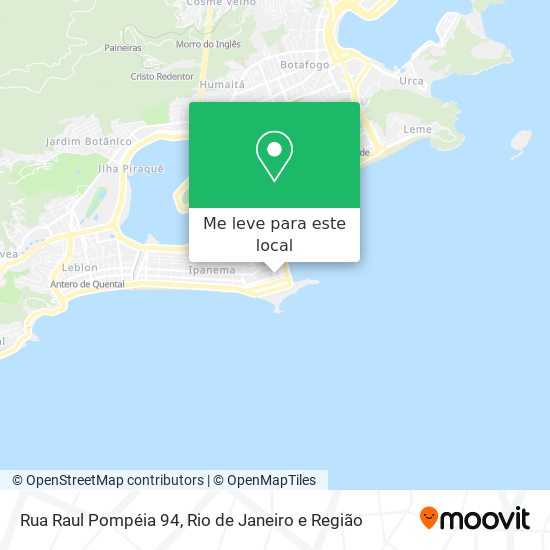 Rua Raul Pompéia 94 mapa