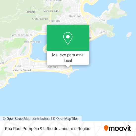Rua Raul Pompéia 94 mapa