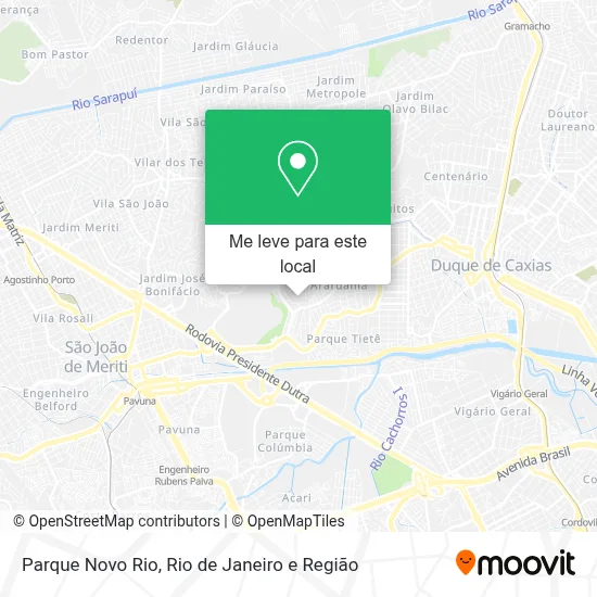 Parque Novo Rio mapa