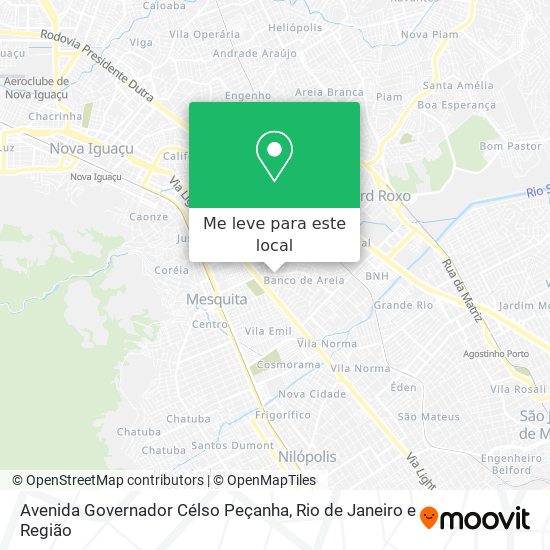 Avenida Governador Célso Peçanha mapa
