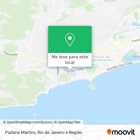 Padaria Martins mapa