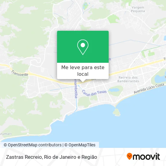 Zastras Recreio mapa