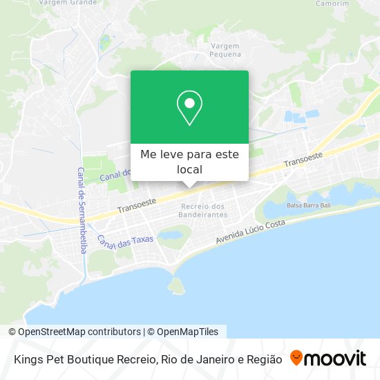 Kings Pet Boutique Recreio mapa