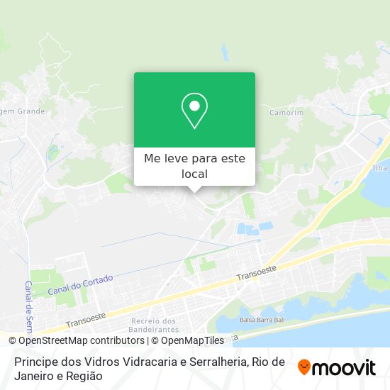 Principe dos Vidros Vidracaria e Serralheria mapa