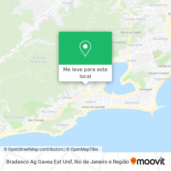Bradesco Ag Gavea Est Unif mapa