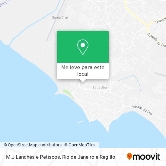 M.J Lanches e Petiscos mapa