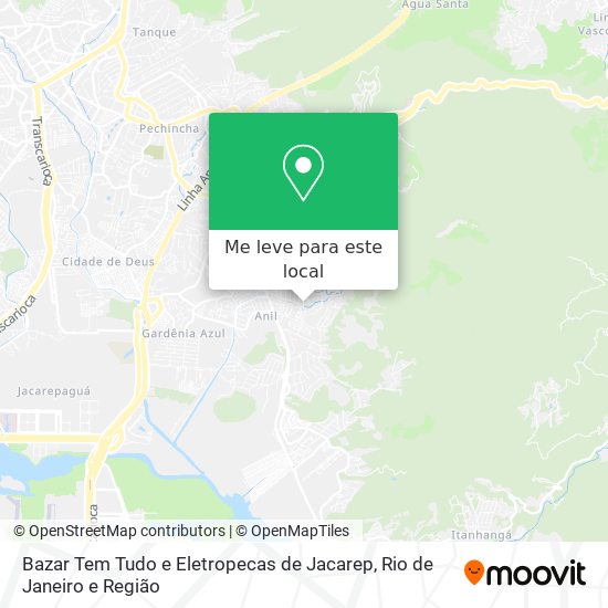 Bazar Tem Tudo e Eletropecas de Jacarep mapa