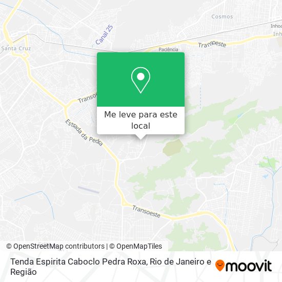Tenda Espirita Caboclo Pedra Roxa mapa