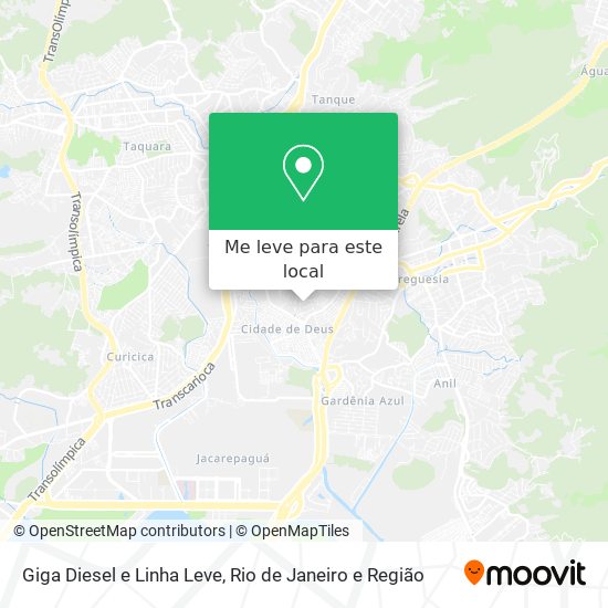 Giga Diesel e Linha Leve mapa