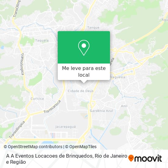 A A Eventos Locacoes de Brinquedos mapa