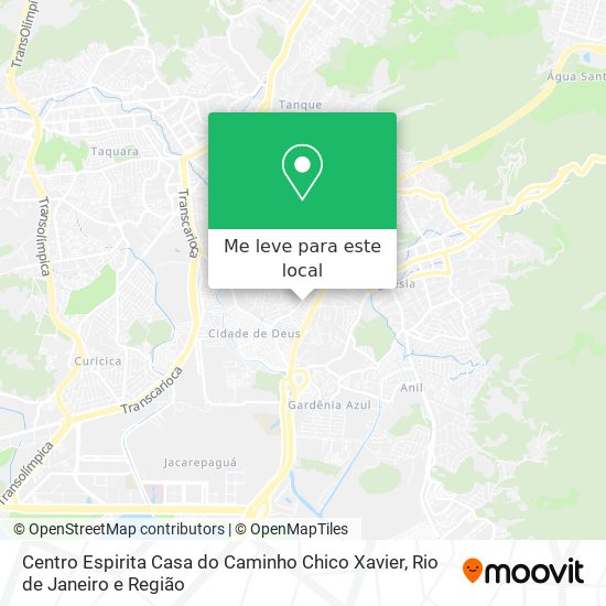 Centro Espirita Casa do Caminho Chico Xavier mapa