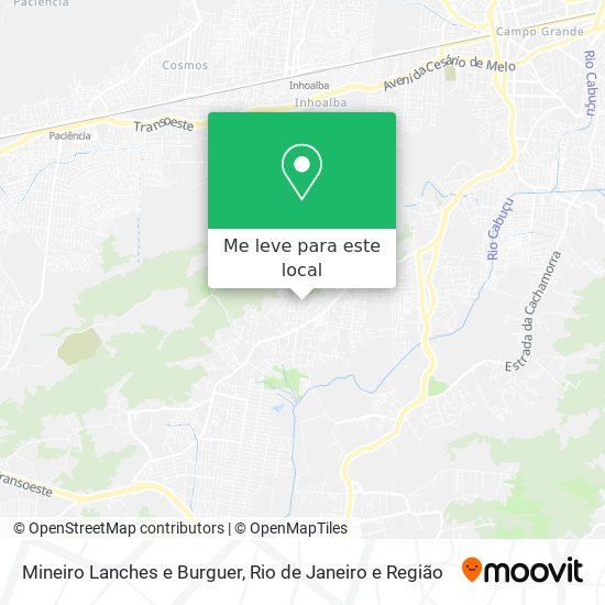 Mineiro Lanches e Burguer mapa