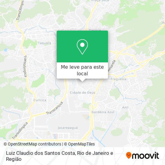Luiz Claudio dos Santos Costa mapa