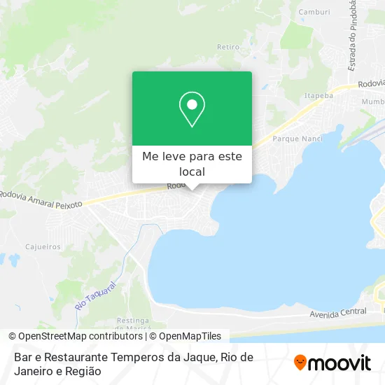 Bar e Restaurante Temperos da Jaque mapa