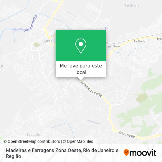 Madeiras e Ferragens Zona Oeste mapa