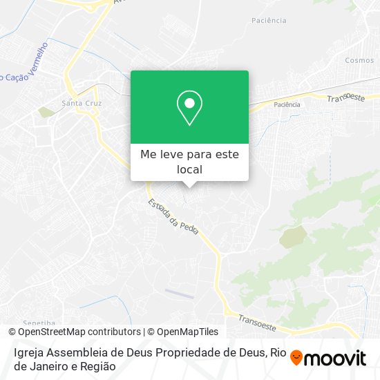 Igreja Assembleia de Deus Propriedade de Deus mapa