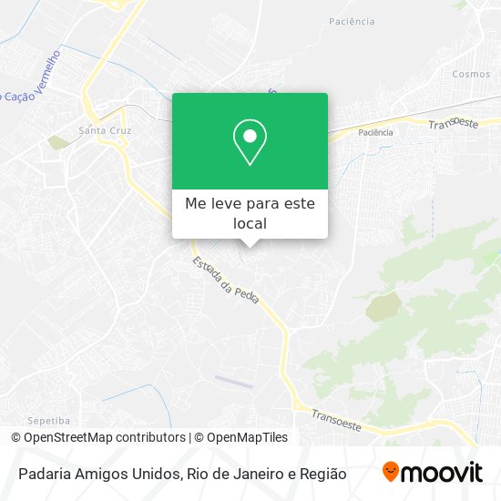 Padaria Amigos Unidos mapa