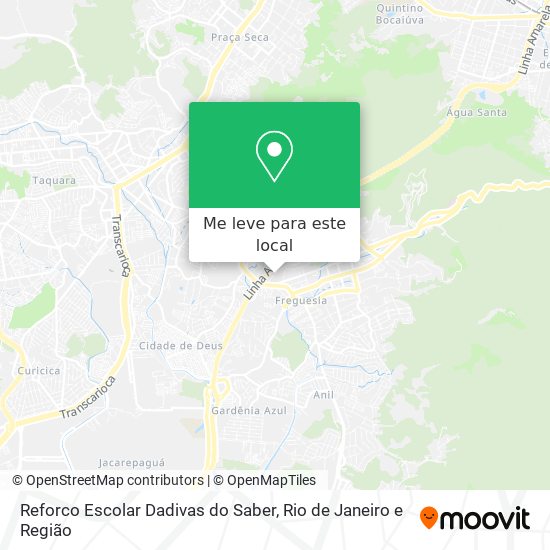 Reforco Escolar Dadivas do Saber mapa