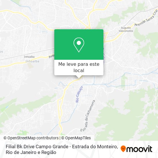Filial Bk Drive Campo Grande - Estrada do Monteiro mapa