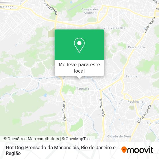 Hot Dog Prensado da Mananciais mapa