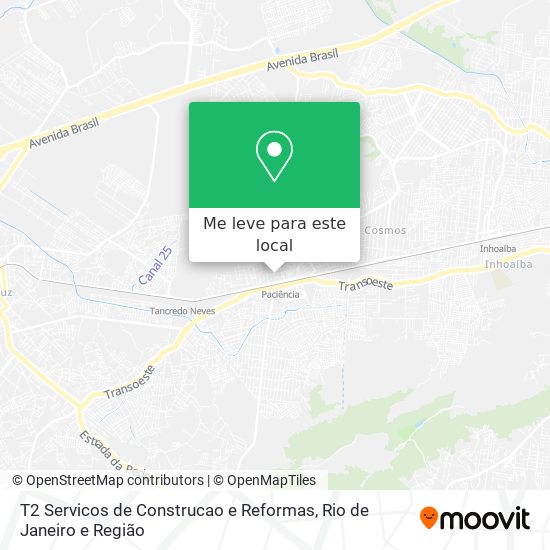 T2 Servicos de Construcao e Reformas mapa