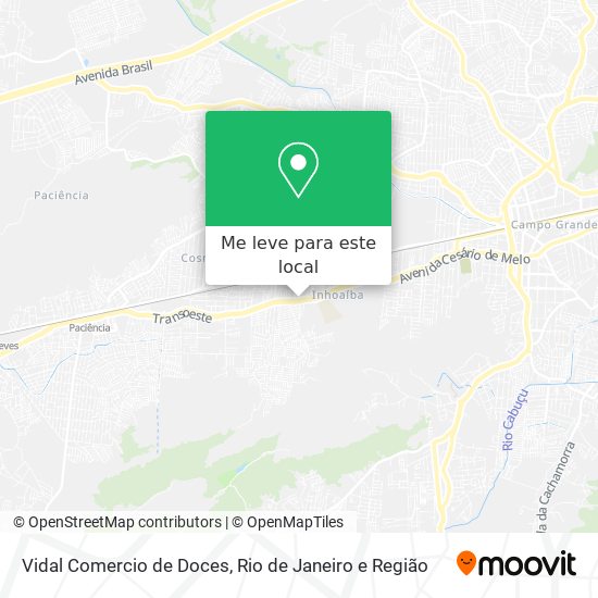 Vidal Comercio de Doces mapa