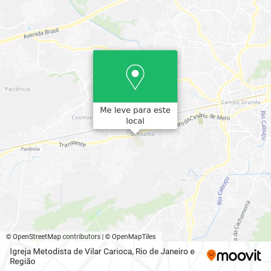 Igreja Metodista de Vilar Carioca mapa
