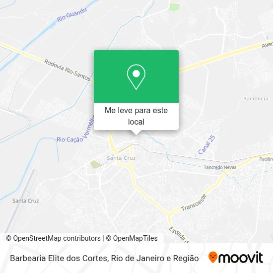Barbearia Elite dos Cortes mapa