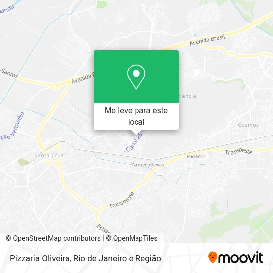 Pizzaria Oliveira mapa