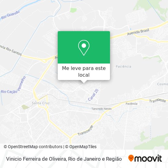 Vinicio Ferreira de Oliveira mapa