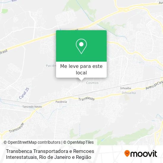 Transbenca Transportadora e Remcoes Interestatuais mapa