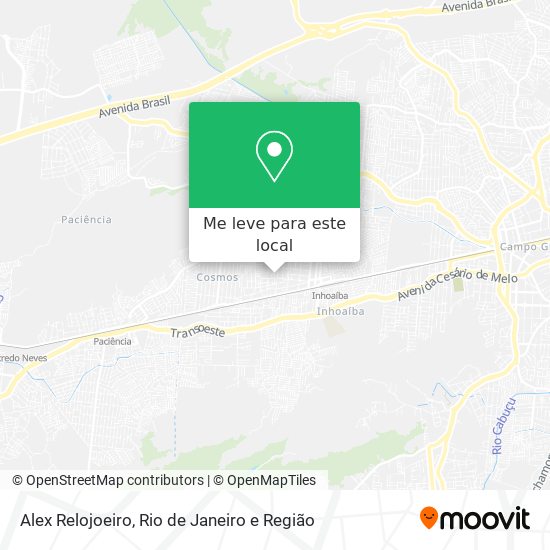 Alex Relojoeiro mapa