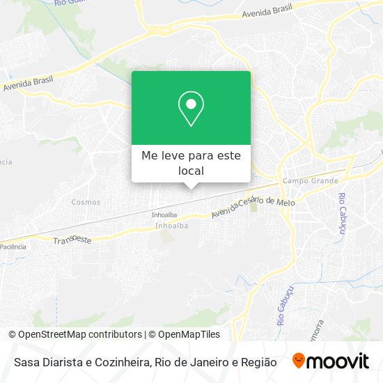 Sasa Diarista e Cozinheira mapa