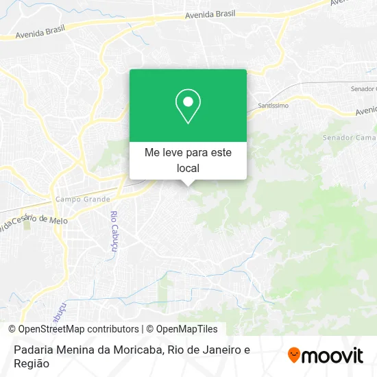 Padaria Menina da Moricaba mapa