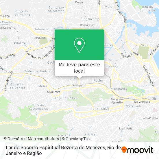 Lar de Socorro Espiritual Bezerra de Menezes mapa