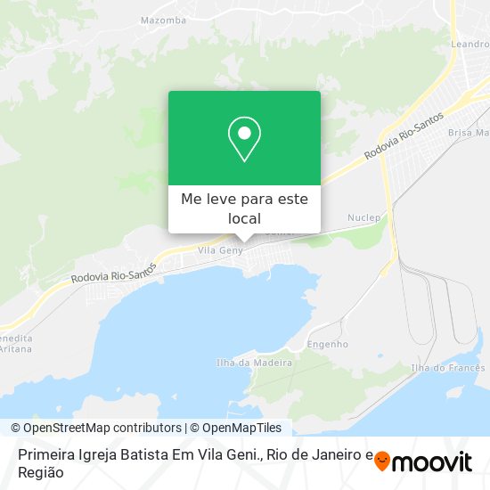 Primeira Igreja Batista Em Vila Geni. mapa