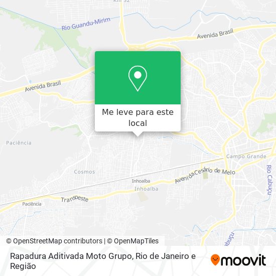 Rapadura Aditivada Moto Grupo mapa