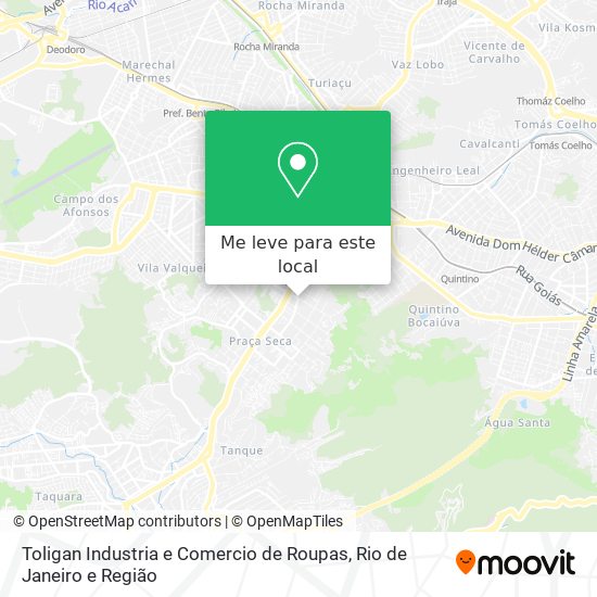 Toligan Industria e Comercio de Roupas mapa