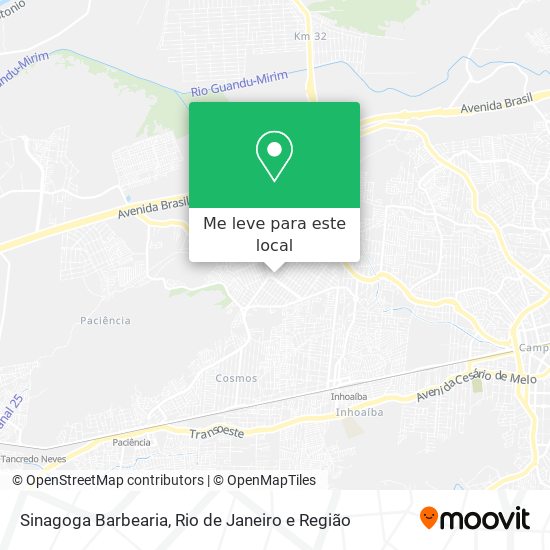 Sinagoga Barbearia mapa