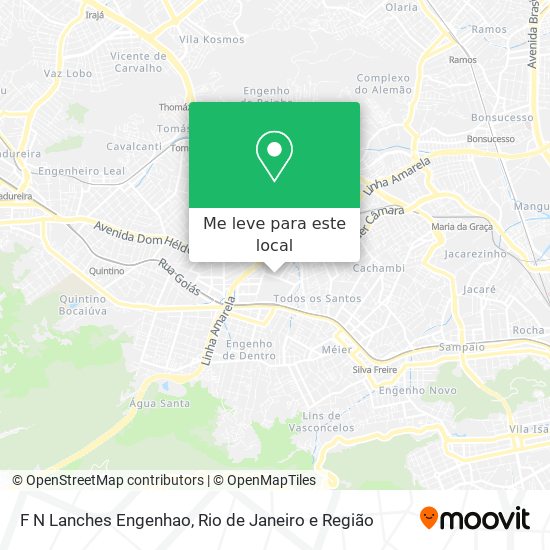 F N Lanches Engenhao mapa