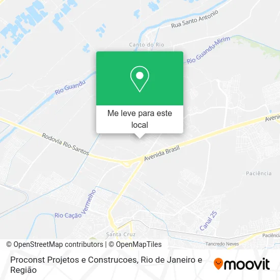 Proconst Projetos e Construcoes mapa