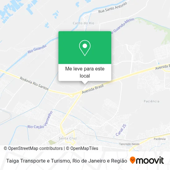 Taiga Transporte e Turismo mapa