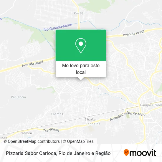 Pizzaria Sabor Carioca mapa