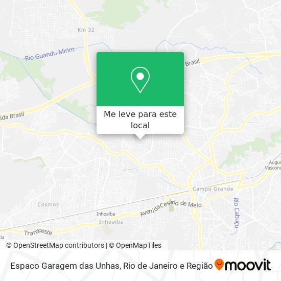 Espaco Garagem das Unhas mapa