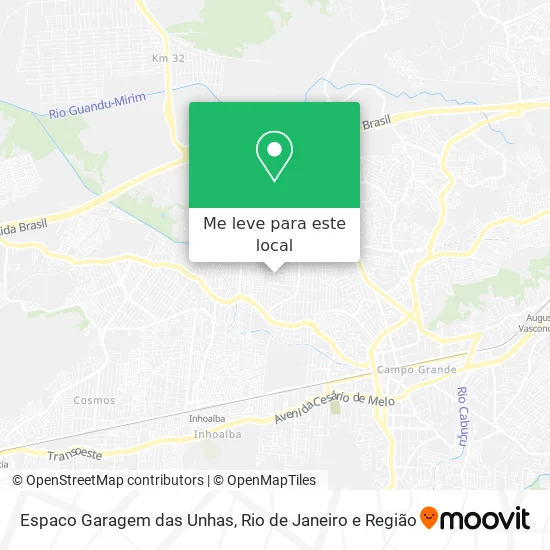 Espaco Garagem das Unhas mapa