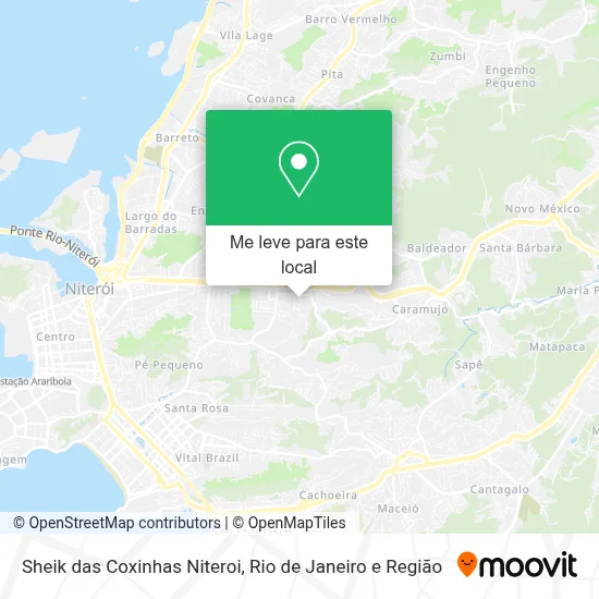 Sheik das Coxinhas Niteroi mapa