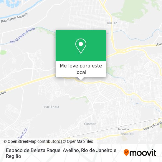 Espaco de Beleza Raquel Avelino mapa
