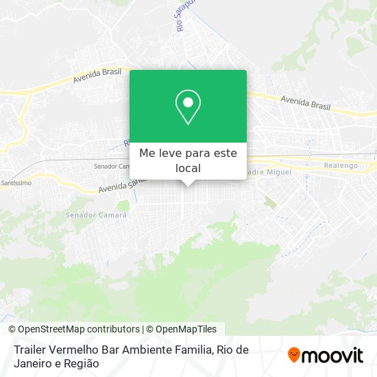 Trailer Vermelho Bar Ambiente Familia mapa